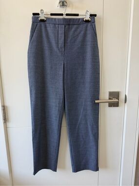 Kit and Ace Women's Straight-Leg Dress Pants in Heather Blue